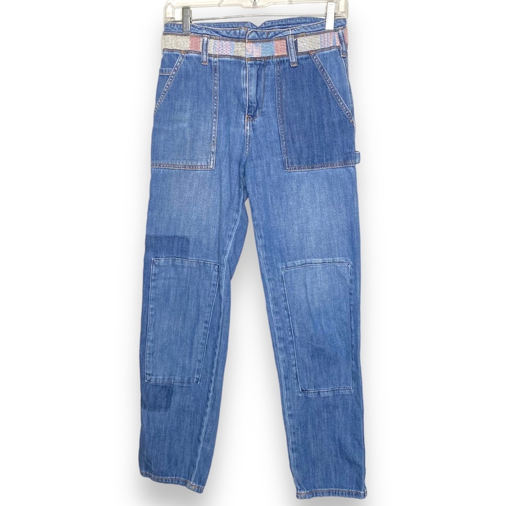 Anthropologie Pilcro the Letterpress High Rise Patchwork Boyfriend Jean sz 26